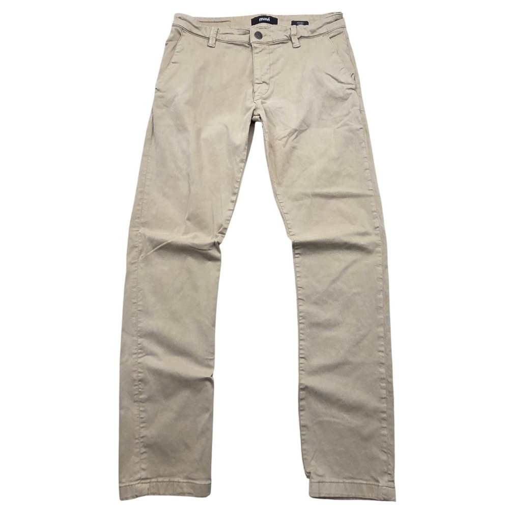 Mavi Johnny Slim Leg Khaki Chino Pants M00743 Tan Mens 32x32 Cotton Stretch